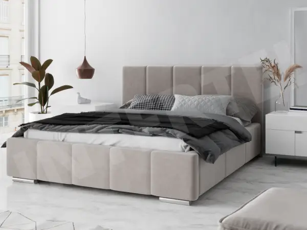 IMPERIA S01 łóżko tapicerowane 140x200 ze stelażem metalowym