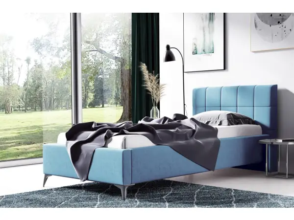 IMPERIA S14 łóżko tapicerowane 90x200 z pojemnikiem ze stelażem metalowym