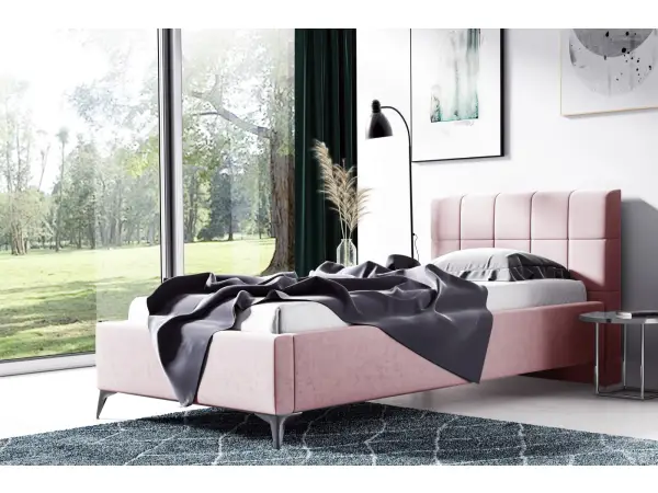 IMPERIA S14 łóżko tapicerowane  140x200 z pojemnikiem ze stelażem metalowym