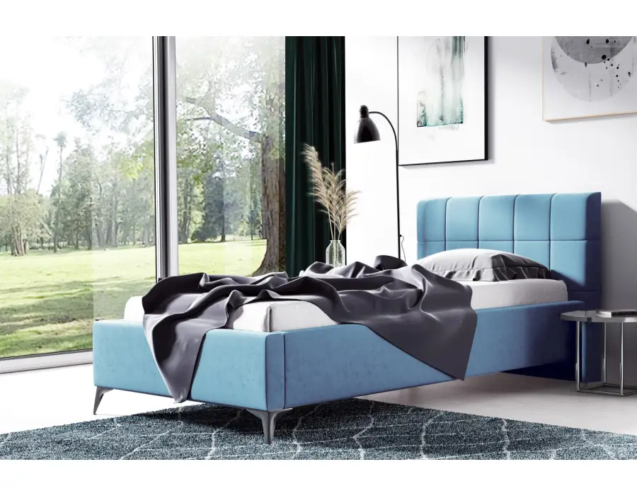 IMPERIA S14 łóżko tapicerowane 160x200 z pojemnikiem ze stelażem metalowym