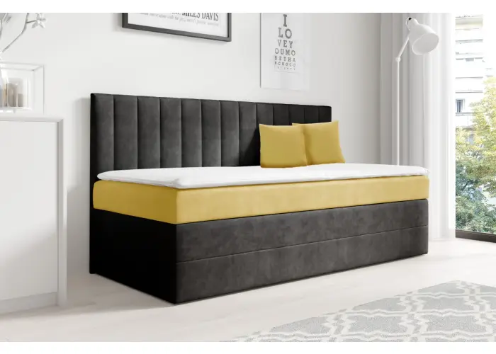 Dwukolorowe łóżko kontynentalne
