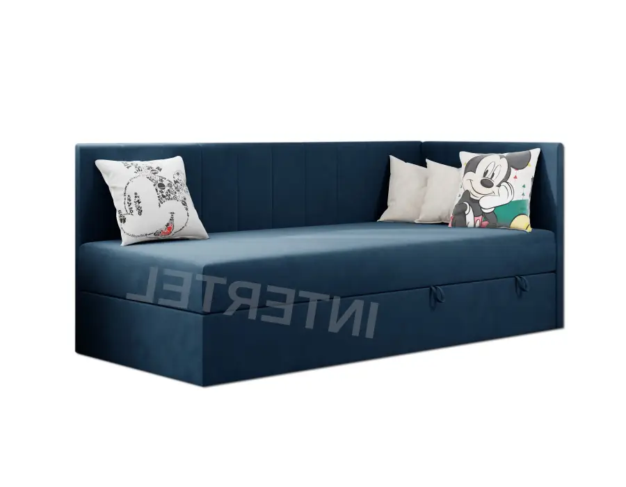 OD RĘKI ! INTARO A27 100x200 wygodne, młodzieżowe łóżko tapicerowane z materacem pocket clasic comfort