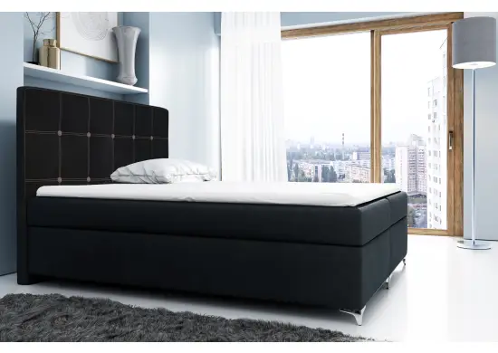 PARIS 1M łóżko kontynentalne 160x200 do sypialni z materacem i pojemnikiem