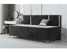 Luksusowe łóżko tapicerowane 90x200 z materacem i pojemnikiem MEDIOLAN 3M