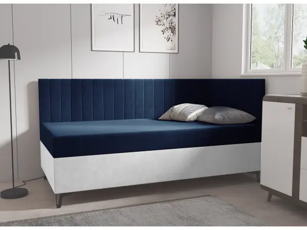 AMELIA 2M łóżko z materacem 80x200, metalowa nóżka