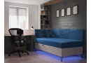 MEROO T6 łóżko tapicerowane 100x200 z LED RGB