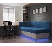 GEOMETRIC 3M łóżko tapicerowane 100x200 z LED RGB