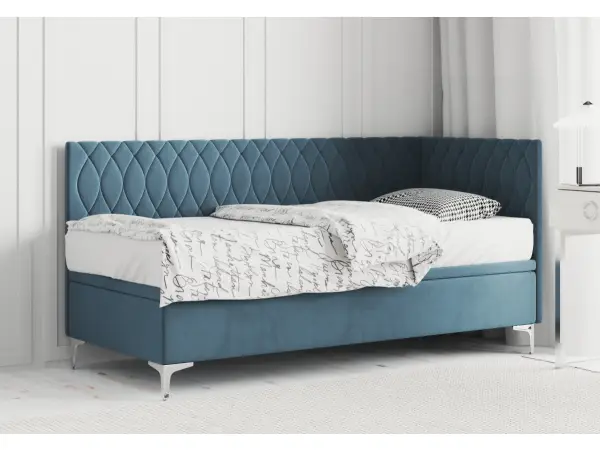 DIANA 1R pojedyncze łóżko tapicerowane 80x200 z pojemnikiem