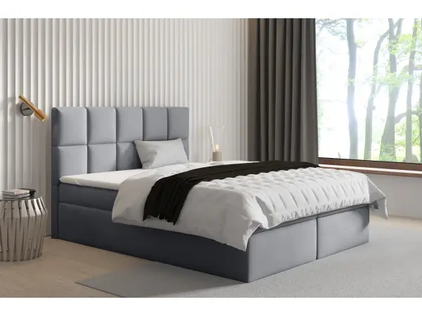 CLEO 1M wygodne łóżko kontynentalne 160x200 z materacem i pojemnikiem