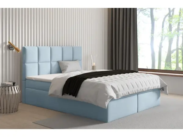 CLEO 1M łóżko kontynentalne 180x200 z materacem i pojemnikiem