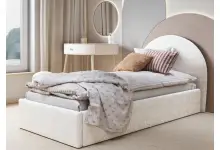 RINGO łóżko tapicerowane 90x200 zaokrąglonym zagłówkiem