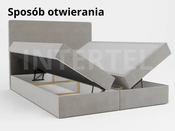 QUATTRO łóżko kontynentalne z pojemnikiem 180x200