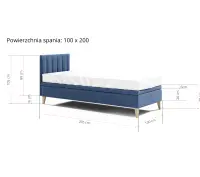 INTARO A8 łóżko z pojemnikiem 100x200