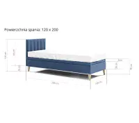 INTARO A8 łóżko z pojemnikiem 120x200