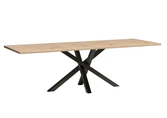 CALI CN duży stół rozkładany 90x160-260 cm na czarnych metalowych nogach, blat kolory