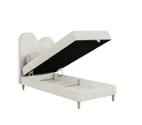 LARETTO T22 dziecięce łóżko kontynentalne 90x180  z zagłowiem w kształcie fali