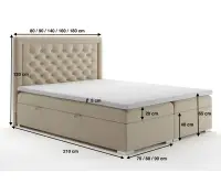 LARETTO T3 łóżko kontynentalne 160x200