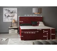 LARETTO T6 łóżko kontynentalne 160x200