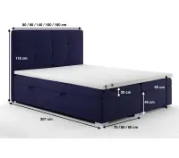 LARETTO T8 łóżko kontynentalne 180x200