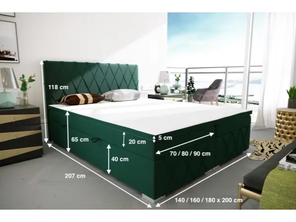 LARETTO T9 łóżko kontynentalne 160x200