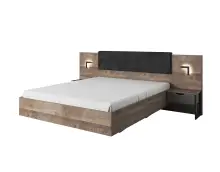 ARDENA  zestaw A  łóżko 160x200  stoliki nocne z oświetleniem