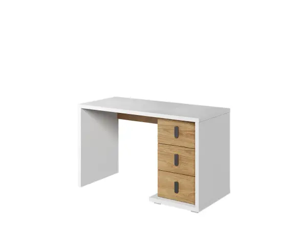 SIMI MS-06 biurko biały alpejski / hikora naturalna