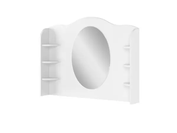 STORY SO06 Białe lustro do toaletki z półkami