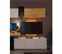 TEEN FLEX TF-14 czarny panel TV z oświetleniem pomarańczowym