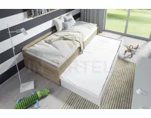 BALTO młodzieżowe łóżko dwuosobowe 80x200 dąb sonoma / biały
