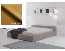 OD RĘKI ! ROSE 3B łóżko tapicerowane 180x200 w złotym kolorze tkanina Pagani 23656