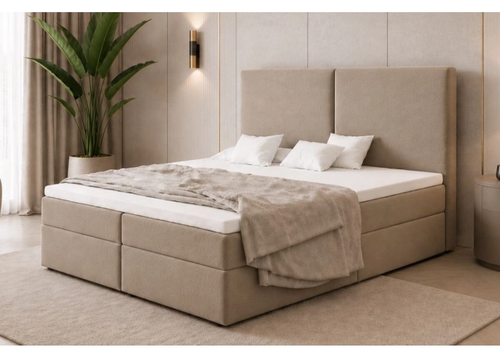 Stylowe łóżko kontynentalne 200x200 MAGNUS 13A
