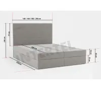 MAGNUS 6A łóżko kontynentalne 160x200