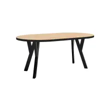 MARCO STL 191/2 nowoczesny stół  rozkładany z okrągłym blatem Ø 100 - 180 cm podstawa i obrzeże blatu czarne