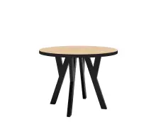 MARCO STL 191/1 nowoczesny stół  rozkładany z okrągłym blatem Ø 100 - 140 cm podstawa i obrzeże blatu czarne
