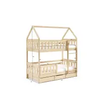 FELIX Białe  łóżko typu domek 80x190 z szufladą 24h