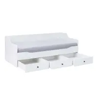 BERGAMO 13 łóżko 3S 90x200 ze stelażem biały lux /  biały połysk