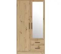 MARTUS SRL3 szafa uchylna 100  2 - drzwiowa z lustrem w kolorze artisan