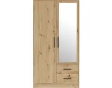 MARTUS SRL3 szafa uchylna 100  2 - drzwiowa z lustrem w kolorze artisan