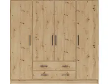 MARTUS SR1 szafa uchylna 200  4 - drzwiowa z szufladami w kolorze  artisan