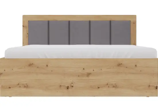MARTUS SR6 łóżko do sypialni 160x200 cm z pojemnikiem i stelażem metalowym w kolorze  artisan