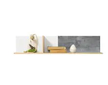 STEP ST9 półka wisząca 120 cm dąb biszkoptowy / biały lux / beton