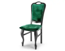 MERSO 23/N czarne krzesło PRIMO 8818 butelkowa zieleń