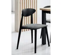 OD RĘKI ! MODERN M33 czarne krzesło z szarym siedziskiem tapicerowanym tkanina Bluvel 03