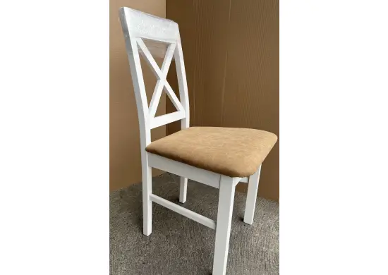 OD RĘKI ! Komplet czterech białych krzeseł MOOD PX w tkaninie Avilla 5
