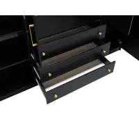 FORN 4D szafa uchylna z szufladami czarny mat
