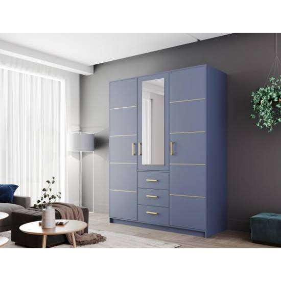 BALI 2 D3 szafa 3-drzwiowa z szufladami i lustrem, kolory