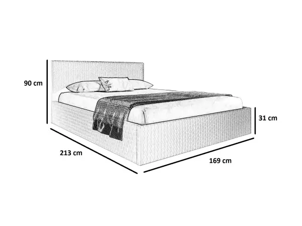 VIVIEN 1 łóżko tapicerowane 160 x 200