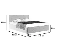 VIVIEN 5 łóżko tapicerowane 140 x 200